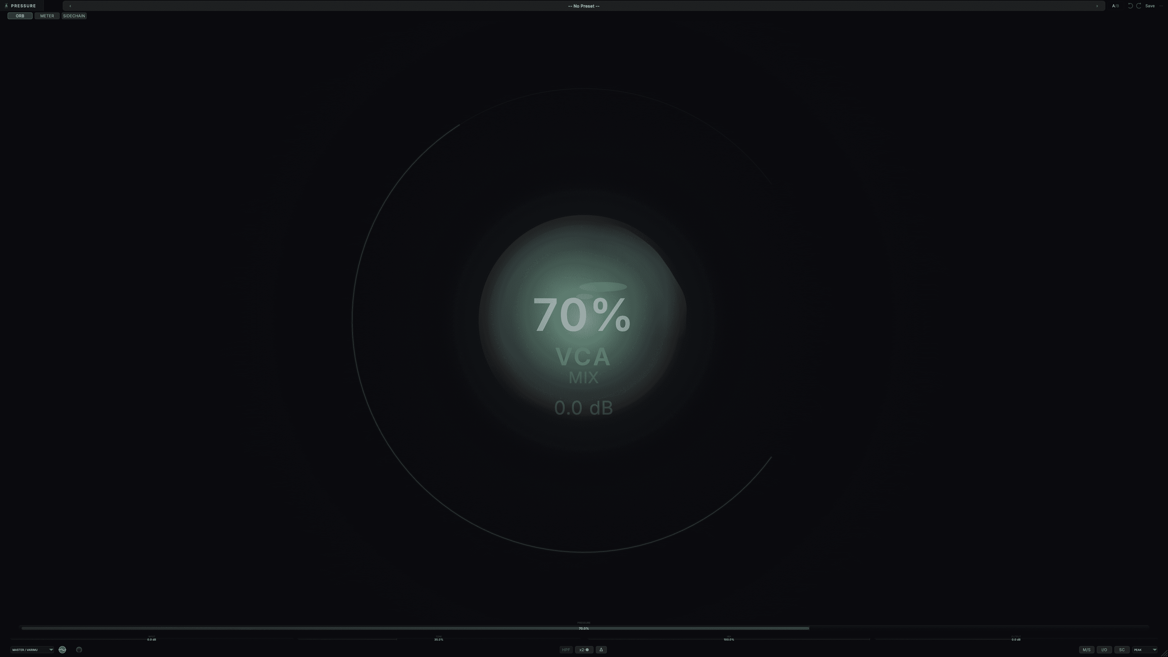 Pressure audio compressor