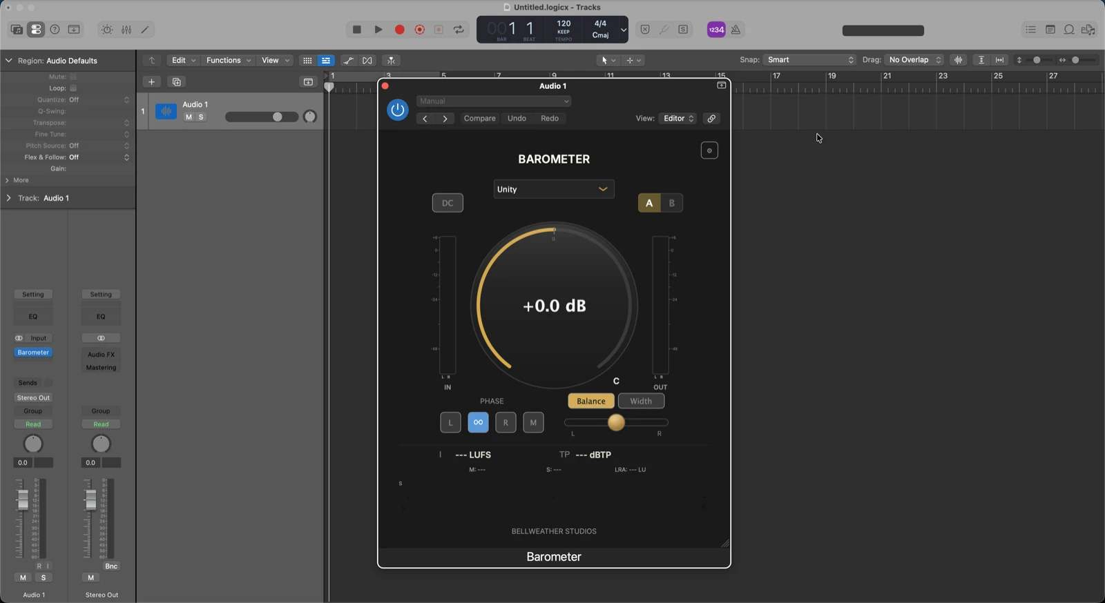 Plugin visible in a DAW insert menu